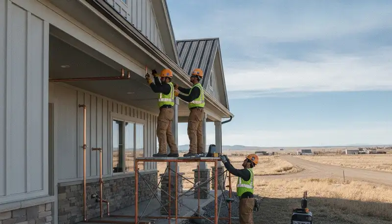 Aurora, CO emergency plumber repairing a burst pipe for a plumbing repair service