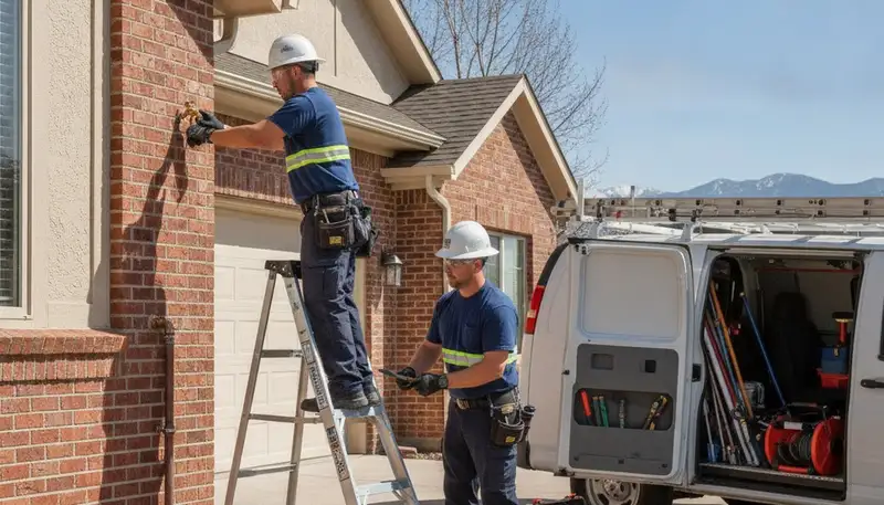 Emergency plumber truck for plumbing repair service in Aurora, CO