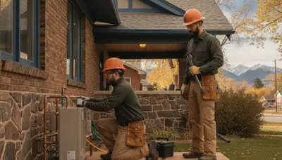 Emergency plumber repairing a pipe in Aurora, CO for fast plumbing repair service