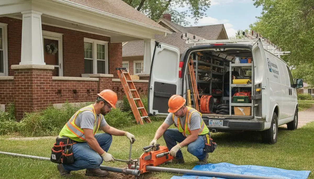 Emergency plumber repairing pipes in Aurora, CO for plumbing repair service