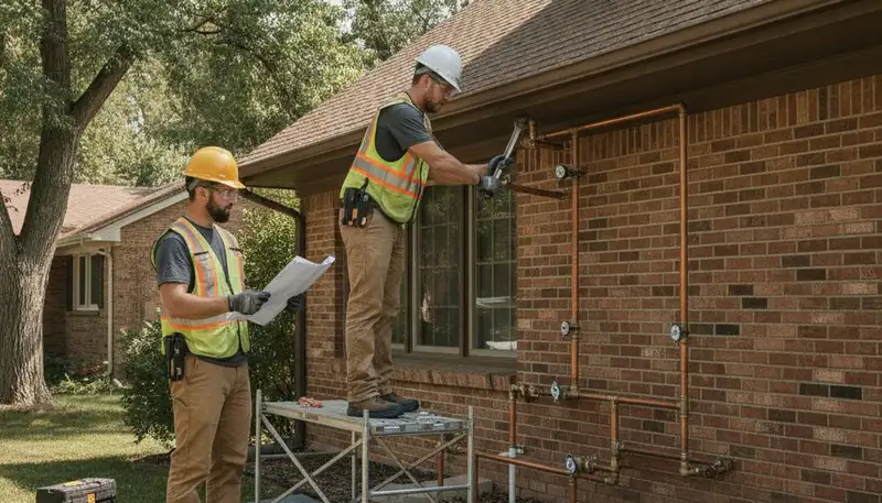 Emergency plumber repairing a leak in Aurora, CO for fast plumbing service