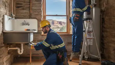 Emergency plumber servicing a plumbing repair in Aurora, CO
