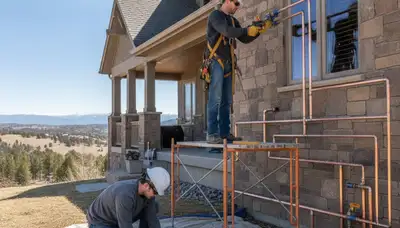 Aurora, CO emergency plumber repairing a residential pipe leak for fast plumbing service