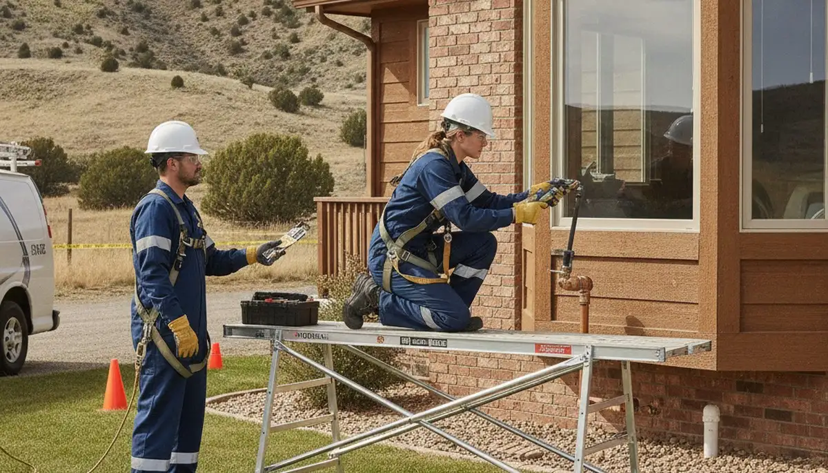 Aurora, CO plumber repairing a leaking pipe for emergency plumbing service