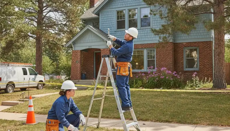 Plumber repairing a pipe in Aurora, CO for emergency plumbing service