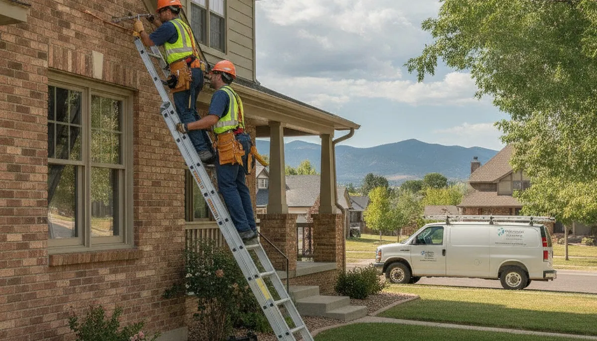 Emergency plumber in Aurora, CO repairing a residential water leak with professional tools