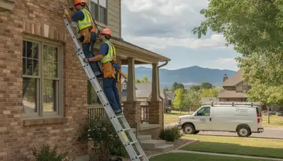 Emergency plumber in Aurora, CO repairing a residential water leak with professional tools