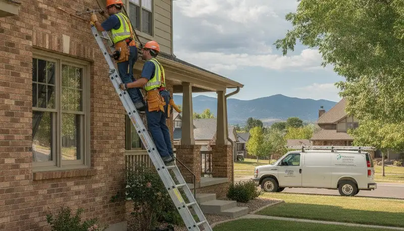 Emergency plumber in Aurora, CO repairing a residential water leak with professional tools