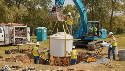 Septic tank installation service for Aurora, CO homes by On Call Plumbers