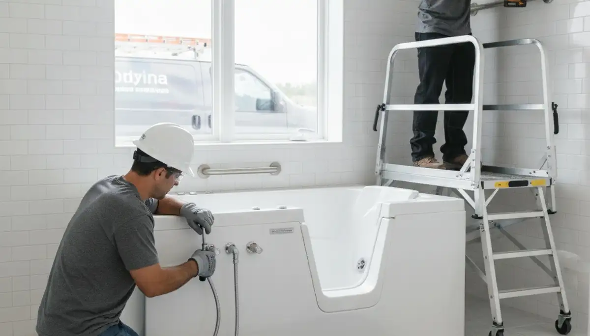 Walk-in tub installation for Aurora, CO homeowners by On Call Plumbers for safer bathing